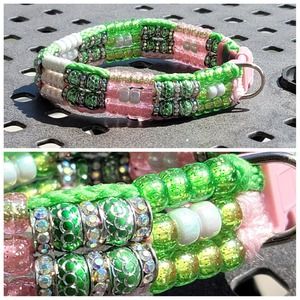 Custom Handmade Beaded Bling Dog Collar